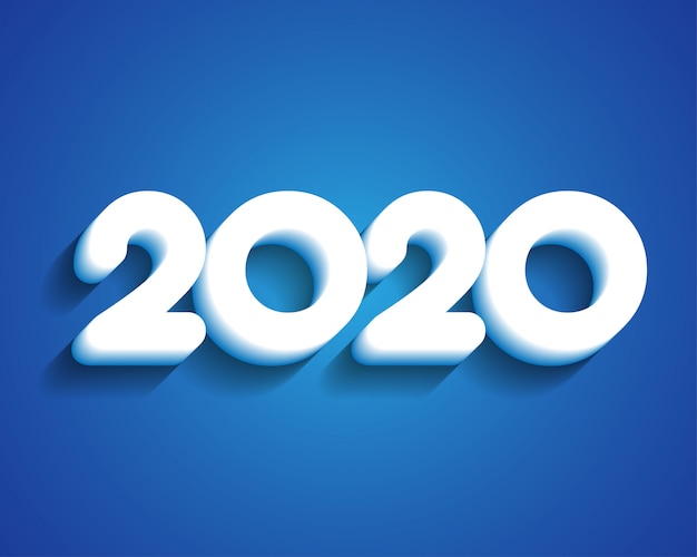 Carte de voeux de bonne année 2020