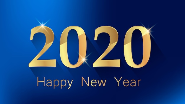 Carte de voeux de bonne année. Nombre d'or 2020