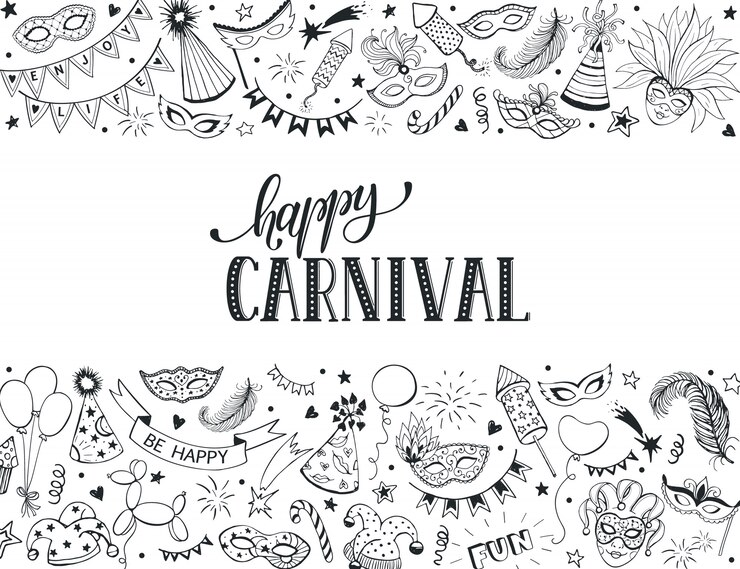 Carte de voeux de carnaval