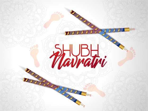 Carte De Voeux De Célébration De Shubh Navratri