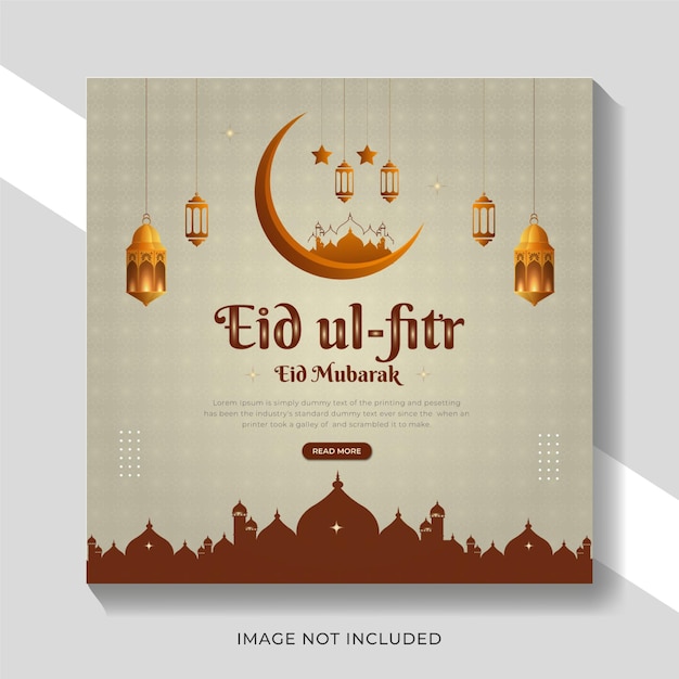 Vecteur carte de vœux créative pour l'aïd moubarak joli fond de l'aid moubarak mosquée