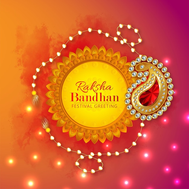 Carte de vœux du festival indien du Raksha Bandhan