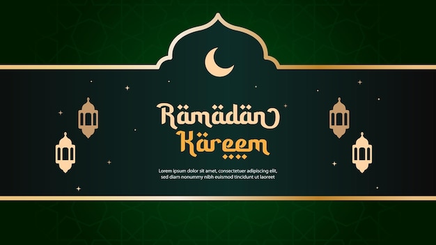 Vecteur la carte de vœux du ramadan kareem.