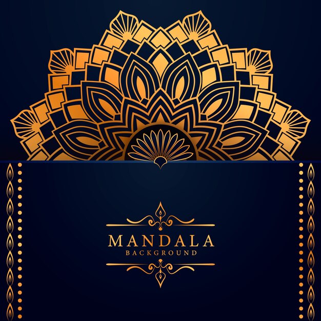 Carte De Voeux De Fond De Mandala De Luxe