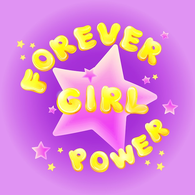 Carte De Voeux Forever Girl Power Anniversaire