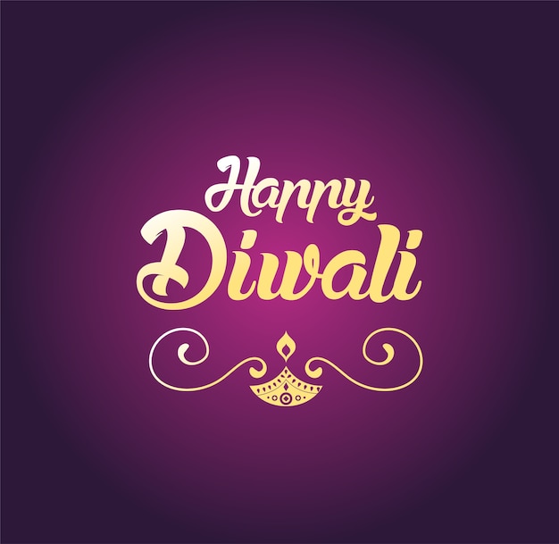 Carte De Voeux Happy Diwali Pour La Communauté Hindoue, Festival Indien