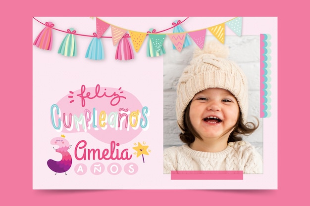 Carte De Voeux De Joyeux Anniversaire Pour Enfants