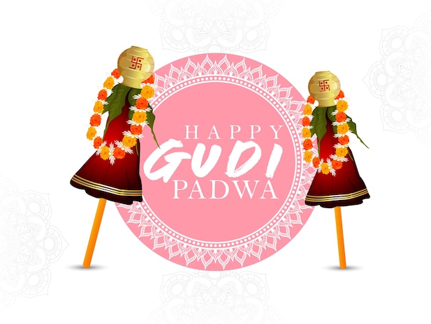 Carte De Voeux Joyeux Festival Traditionnel Hindou Gudi Padwa
