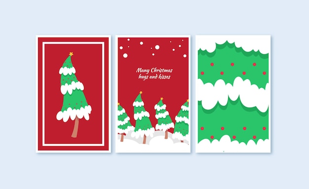 Carte de voeux joyeux Noël avec divers ensemble de collection de pins