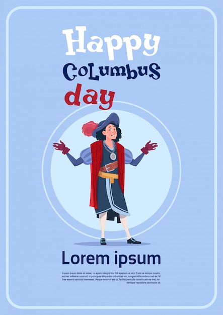 Carte De Voeux Pour Le Jour Férié De Columbus