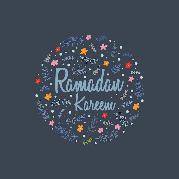 Vecteur carte de voeux ramadan kareem