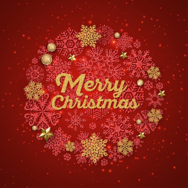 Carte de voeux rouge joyeux Noël