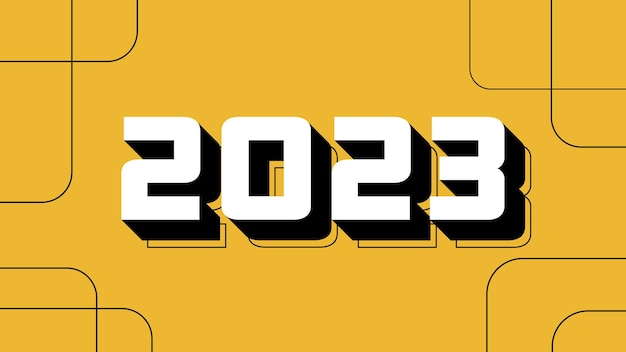 Carte de voeux de vecteur libre bonne année 2023 fond de célébration