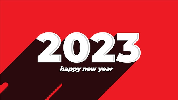 Carte de voeux de vecteur libre bonne année 2023 fond de célébration