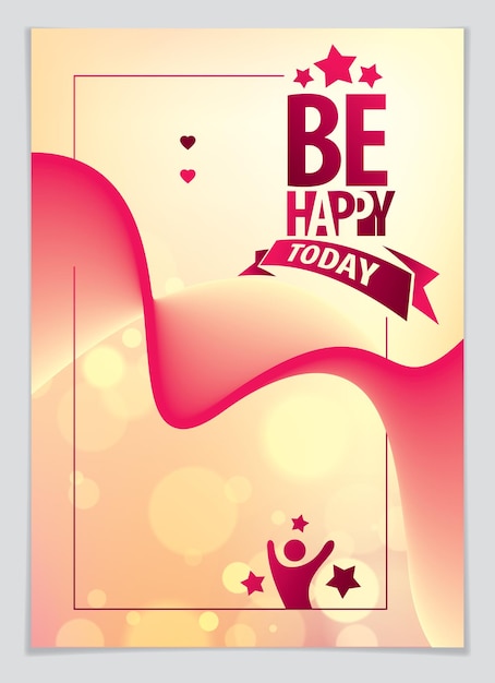 Carte de vœux vectorielle d'anniversaire. Inclut une composition de lettres et des ballons combinés avec un fond abstrait de forme fluide colorée ondulée. Format A4 avec des couleurs CMYK acceptables pour l'impression.