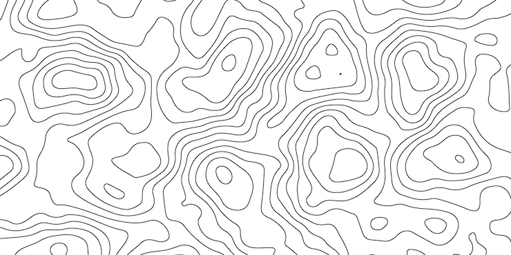 Vecteur une carte de la zone où les lignes sont tracées