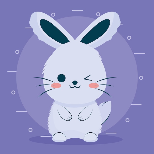 Cartel du lapin bleu