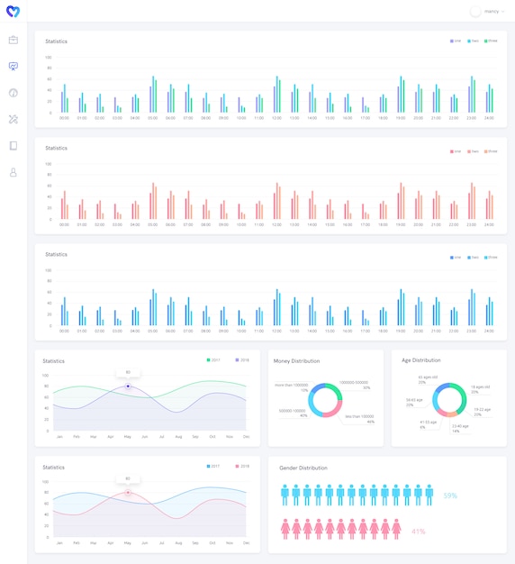 Vecteur cartes d'analyse infographique