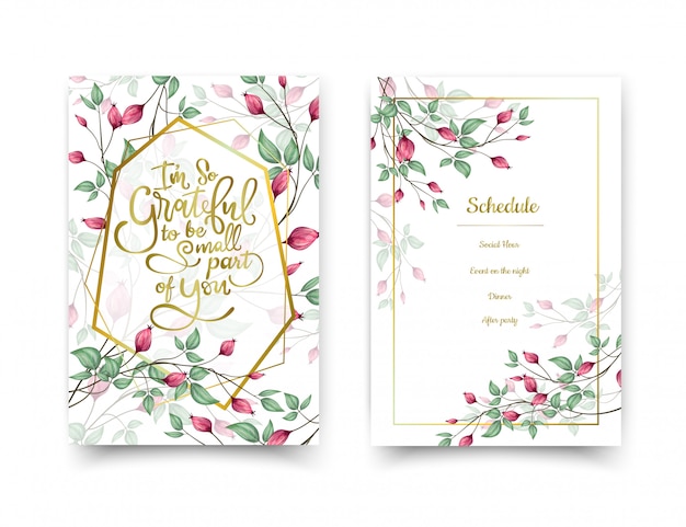 Cartes D'invitation Florale.