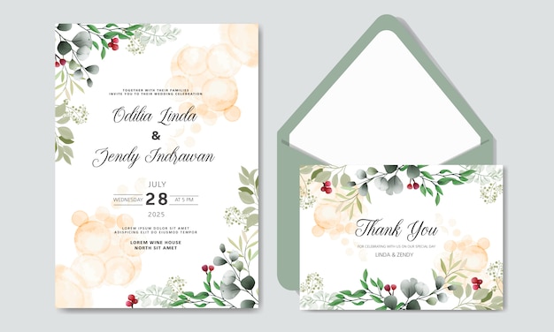 Cartes D'invitation De Mariage Belle Fleur