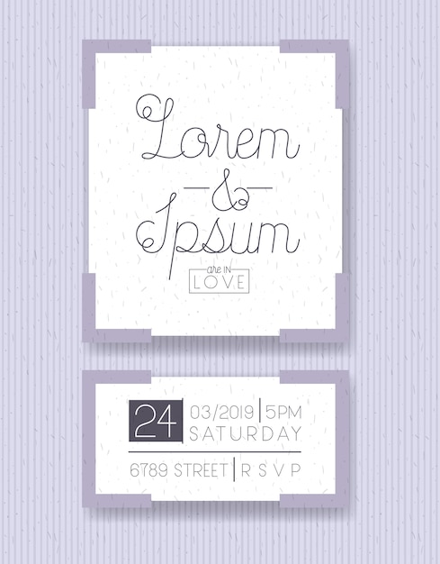 Cartes De Mariage Et Mariage