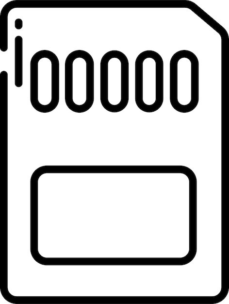 Cartes de mémoire illustration vectorielle du contour solide