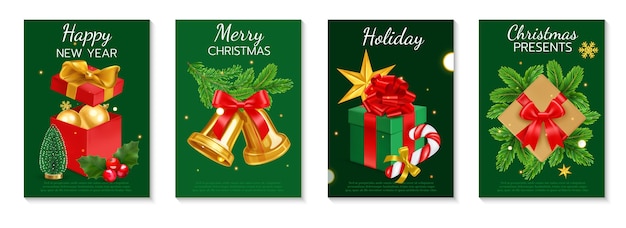 Cartes de Noël dans un style réaliste