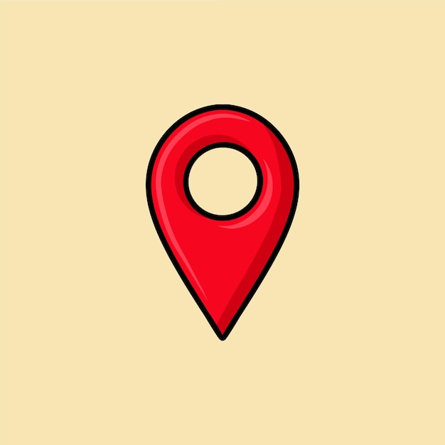 Cartes Pin Location Vector Cartoon Illustration