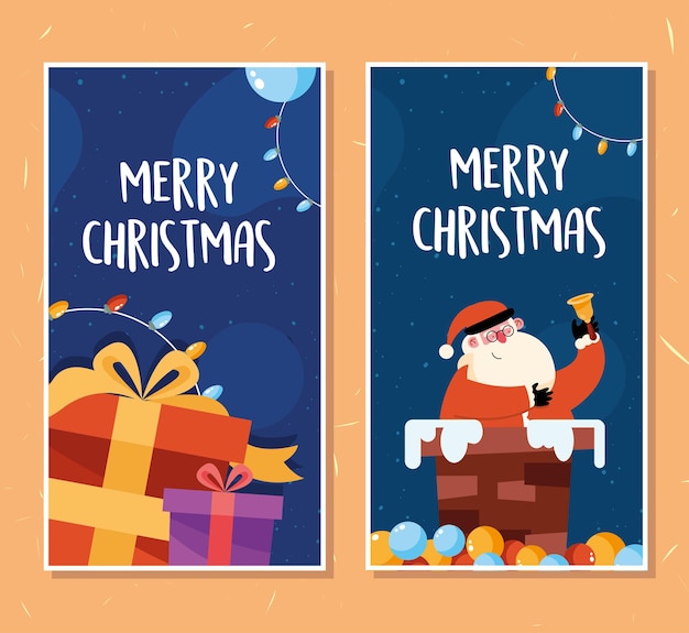 Cartes Postales Du Père Noël De La Saison De Noël