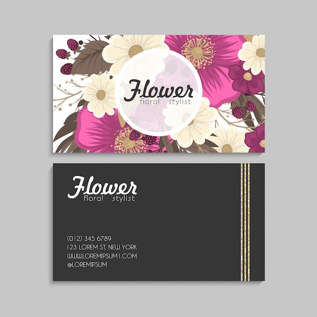 Cartes De Visite Fleur Fleurs Rose Chaud