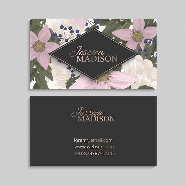 Cartes De Visite Fleur Fleurs Roses