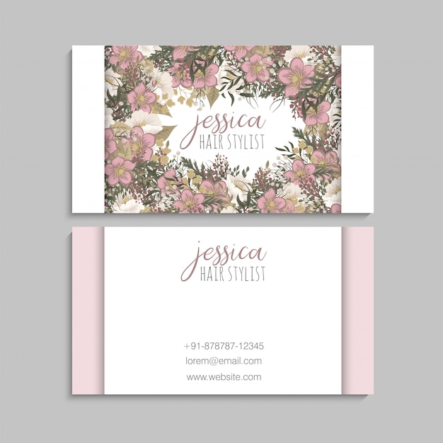 Cartes De Visite Fleur Fleurs Roses