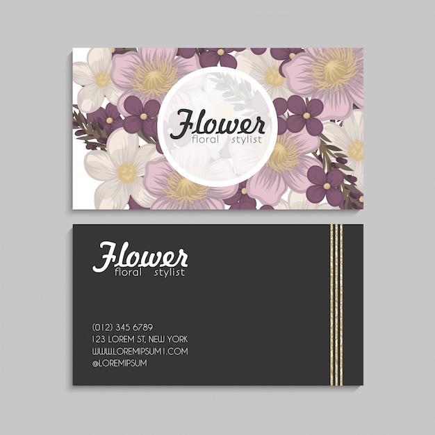 Cartes De Visite Fleur Fleurs Roses