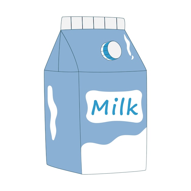 Carton de lait bleu