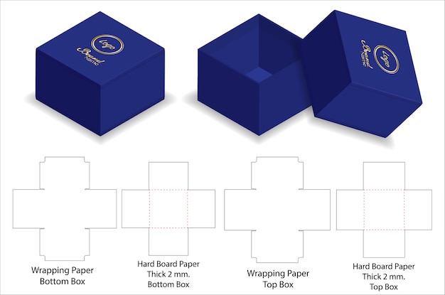 Carton Rigide Carton Rigide Maquette 3d Avec Dieline