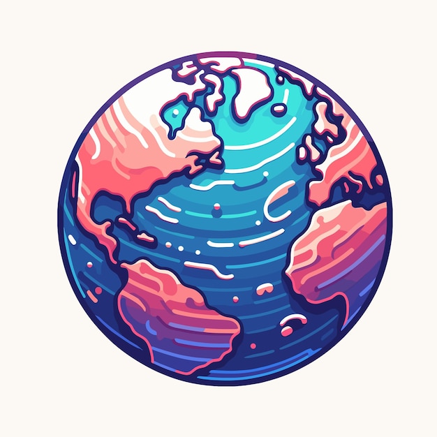 Vecteur cartoon earth vector illustration generated ai