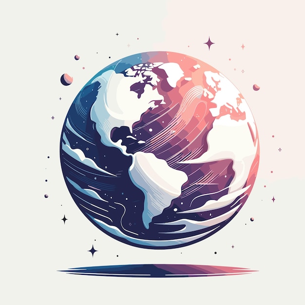 Vecteur cartoon earth vector illustration generated ai