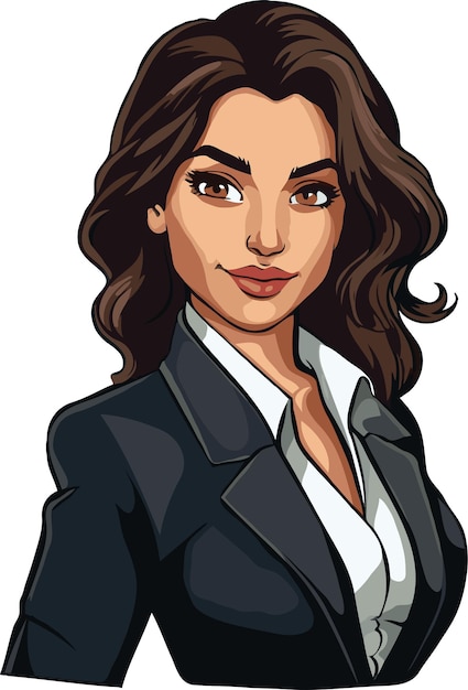 Cartoon Femme D'affaires Illustration Vectorielle Femme Entrepreneur Vecteur Femme Pdg Vecteur