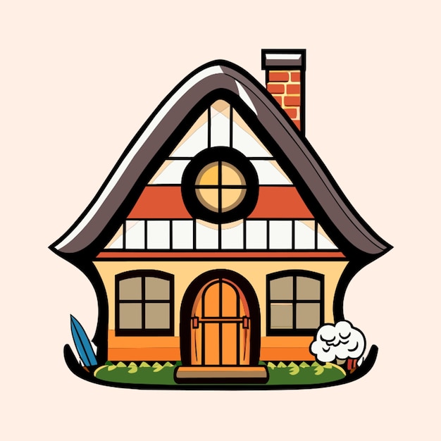 Cartoon D'illustration Vectorielle De La Maison