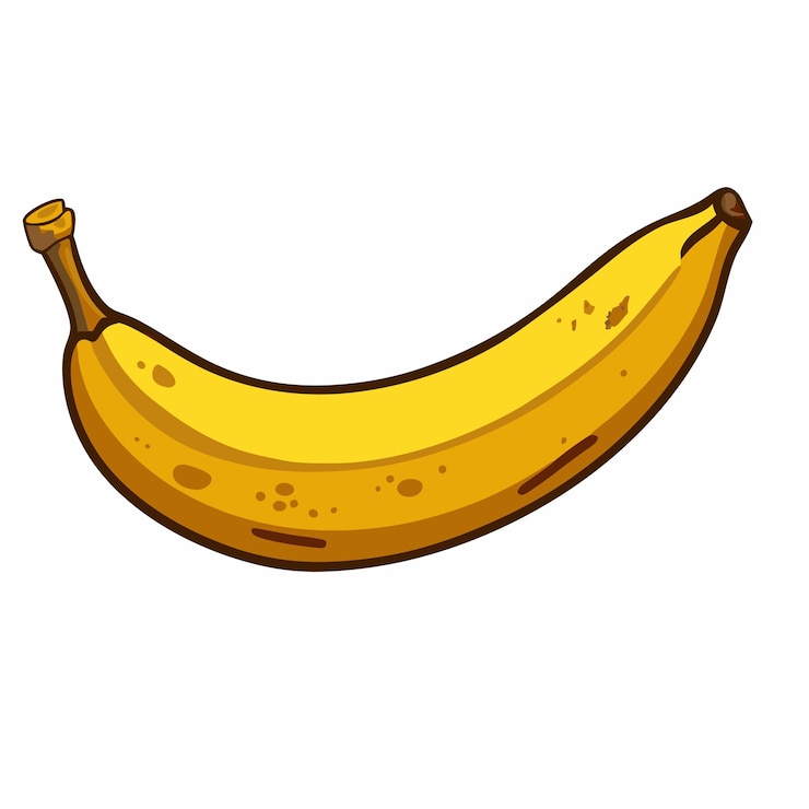 Vecteur cartoon vectoriel unique banane trop mûre sur un fond blanc isolé 9
