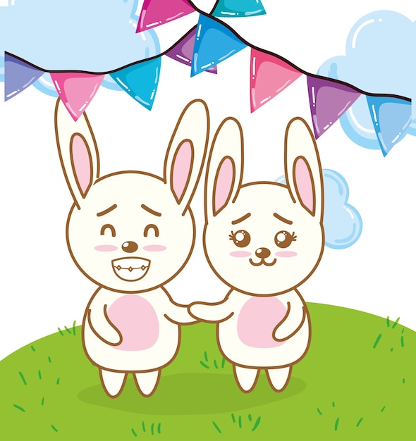 Cartoons Joyeux Anniversaire Lapins