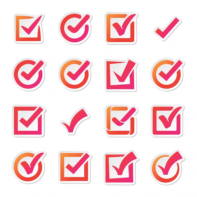 Case à Cocher Vector Icons Set Vector