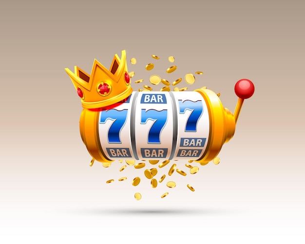 Casino De Bannière King Slots 777 Sur Fond Blanc. Illustration Vectorielle