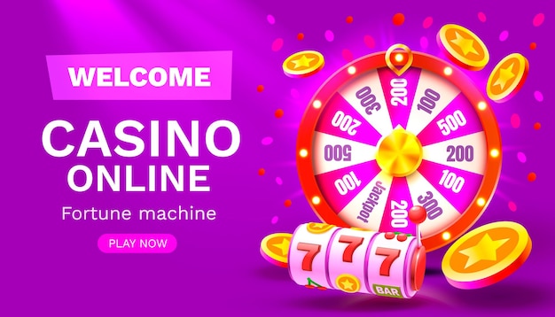 Casino Fortune Machine Gagnant Jackpot Fortune De Chance Gagner Bannière