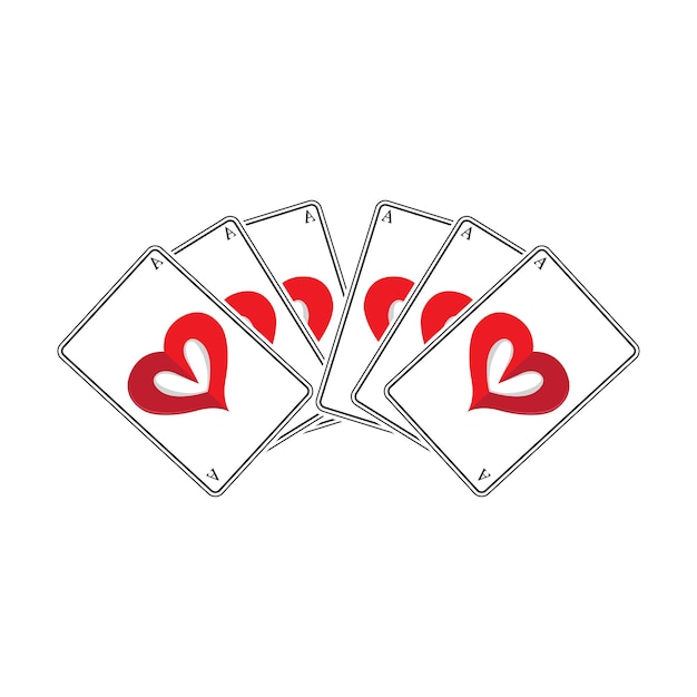 Casino Poker Vintage Logo Vector Diamonds Ace Hearts And Spades Poker Club Gambling Game Design