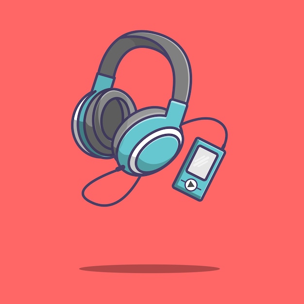 Casque et airpods vector illustration