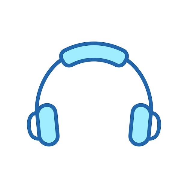 Casque D'écoute Avec Icône De Ligne De Couleur Pour écouter De La Musique Et Des Podcasts Audio