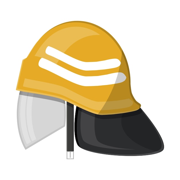 Casque de pompier Équipement d'incendie Illustration vectorielle dans un style plat