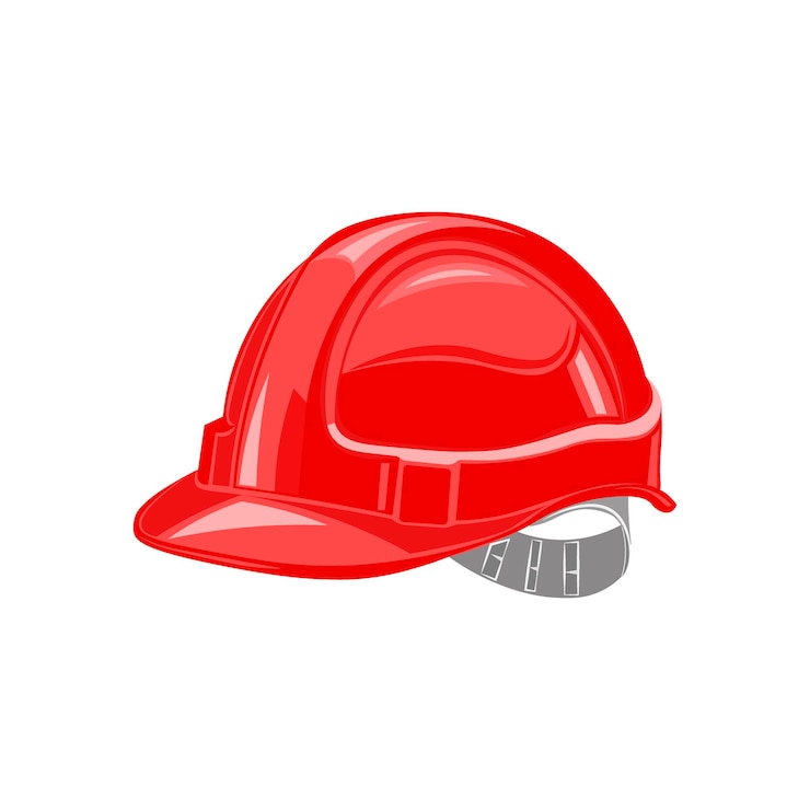 Casque de sécurité, bâtiment de casque de sécurité, vecteur de construction
