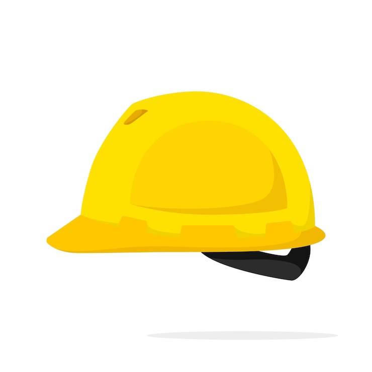 Vecteur casque de sécurité isolé sur fond blanc